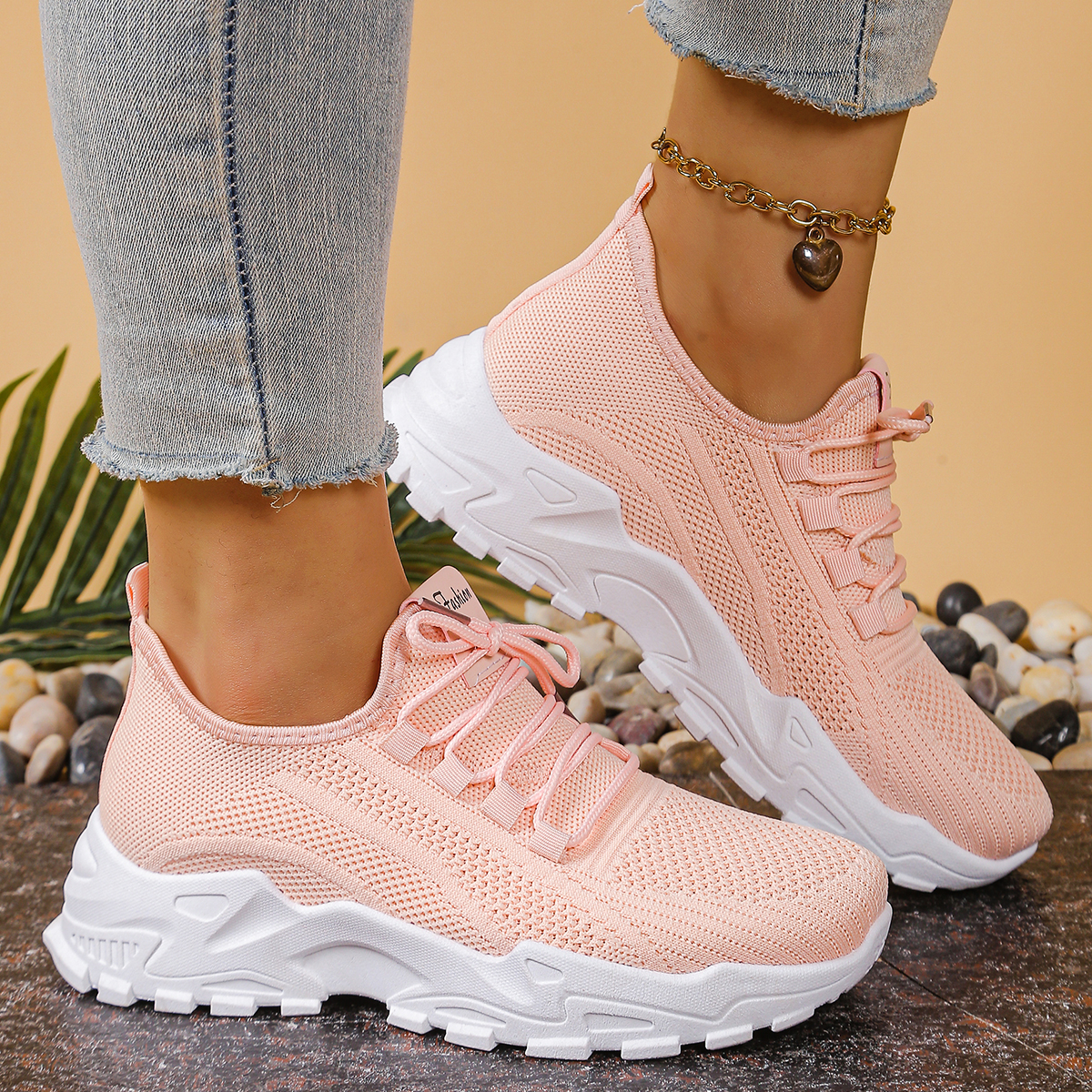 Women Shoes Tennis - New women's thick-soled sneakers Breathable Mesh