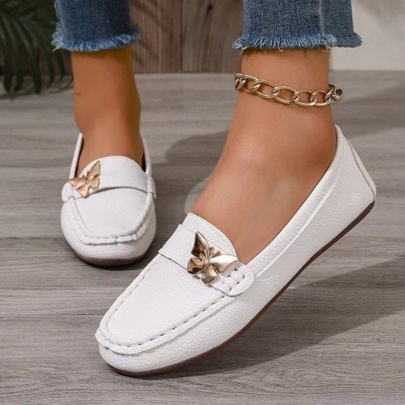Women'S Shoes Round Toe - Leisure Butterfly Pattern Decorative Flat Shoes