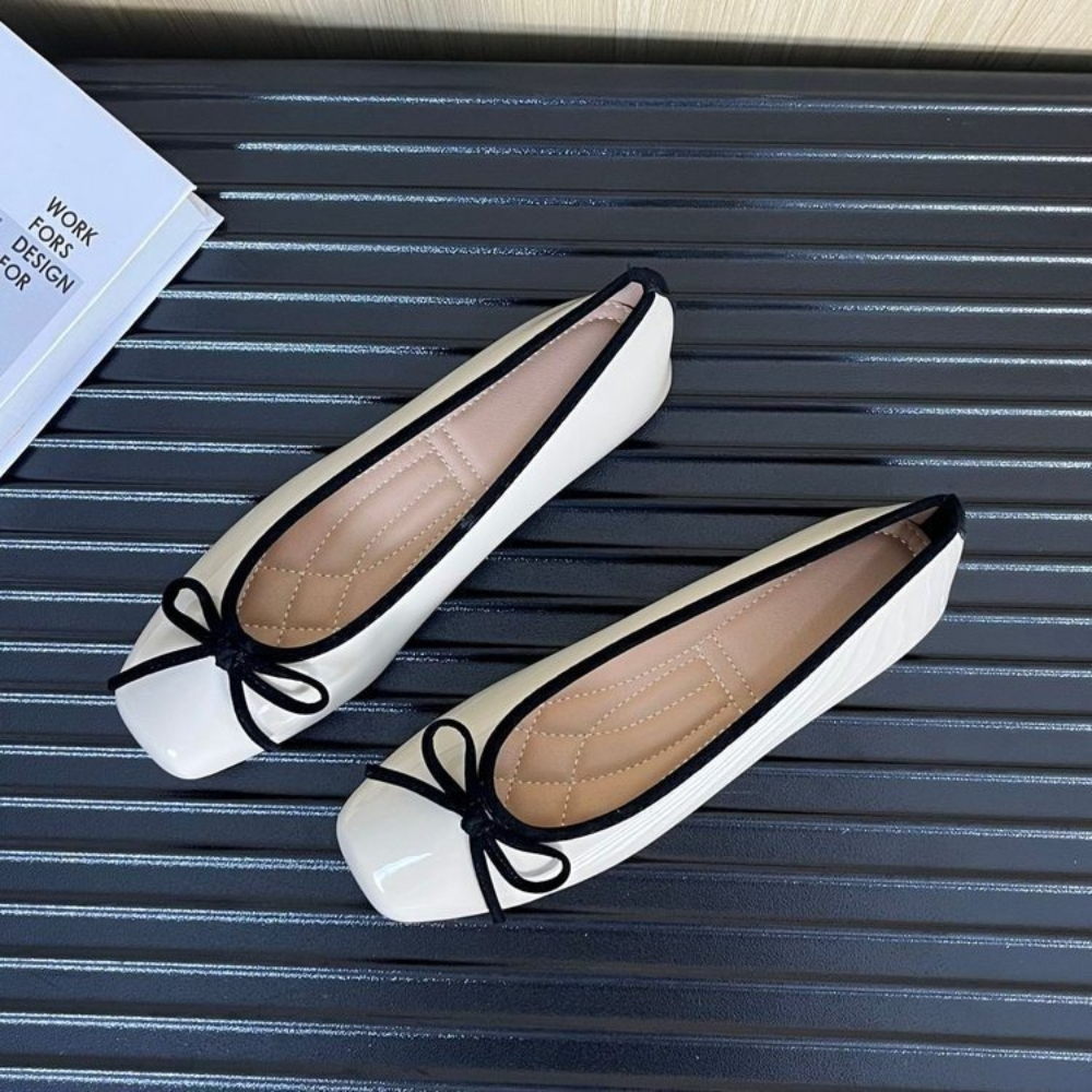 Women'S Shoes In Fashion - Women Nude Pink Patent Leather Ballet