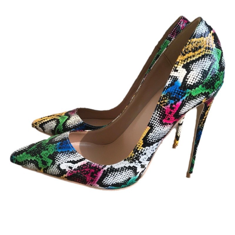 Colorful Python Leather High H - Women'S Shoes In Size 12 recensione e prezzo