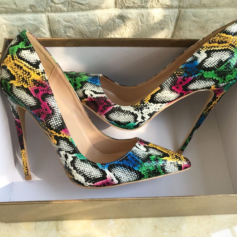 Colorful Python Leather High H - Women'S Shoes In Size 12 recensione e prezzo