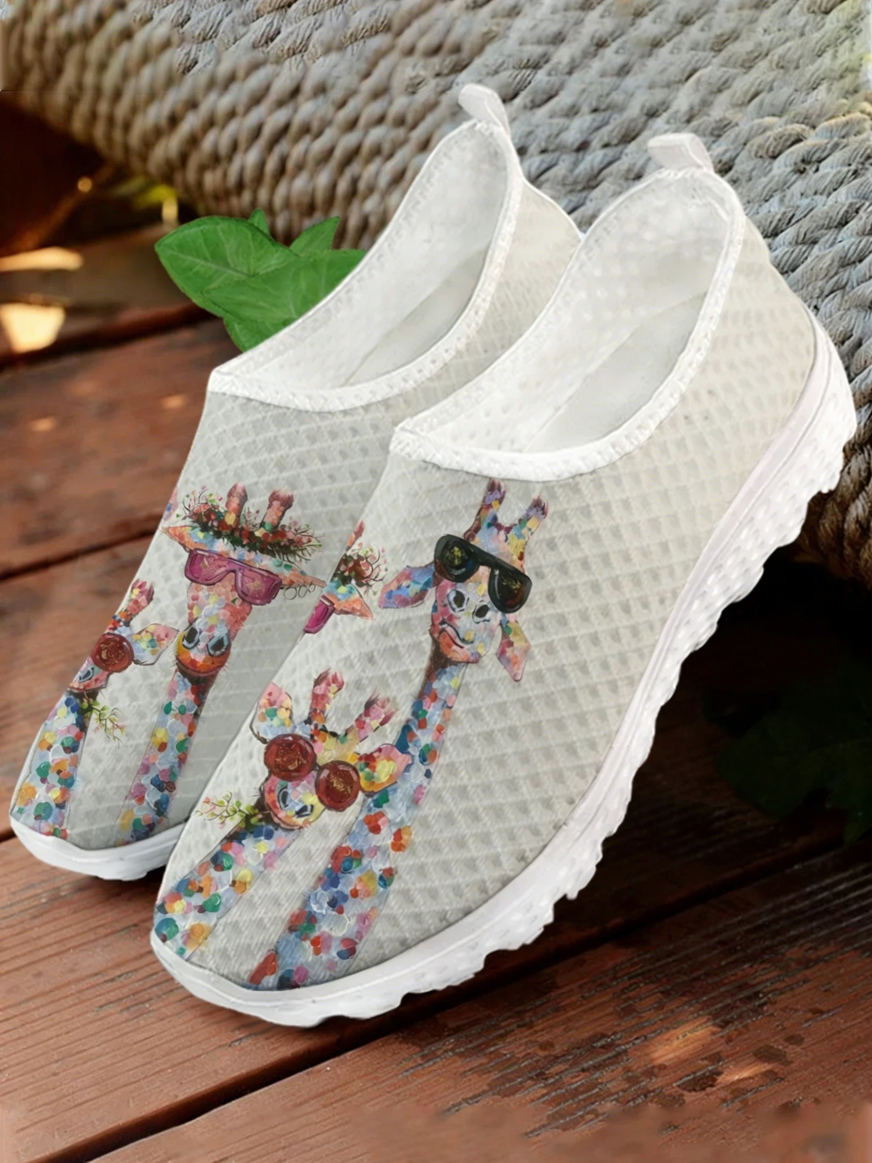 Cartoon Giraffe Print Mesh Hig - Women Shoes Tennis recensione e prezzo