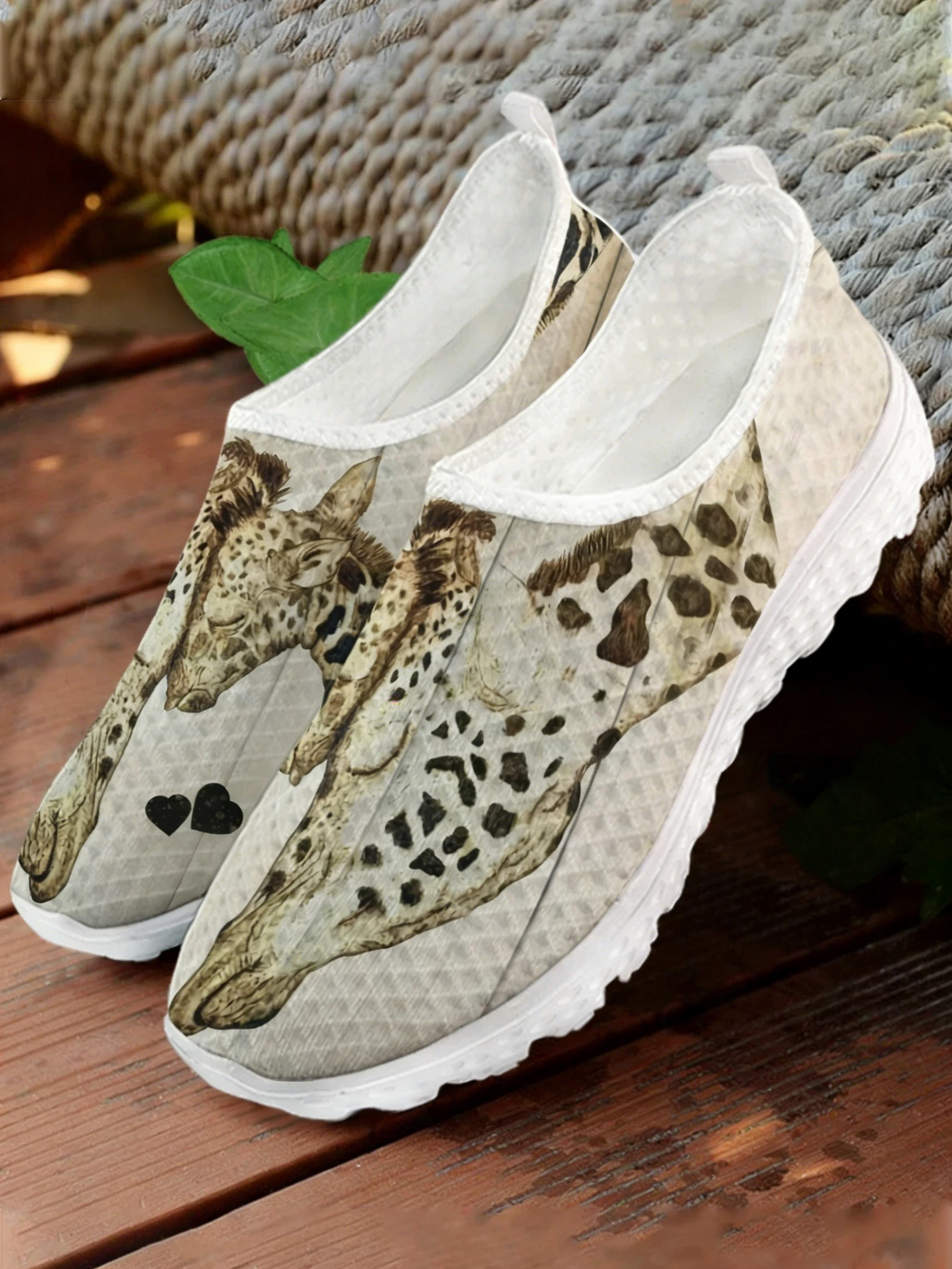 Cartoon Giraffe Print Mesh Hig - Women Shoes Tennis recensione e prezzo
