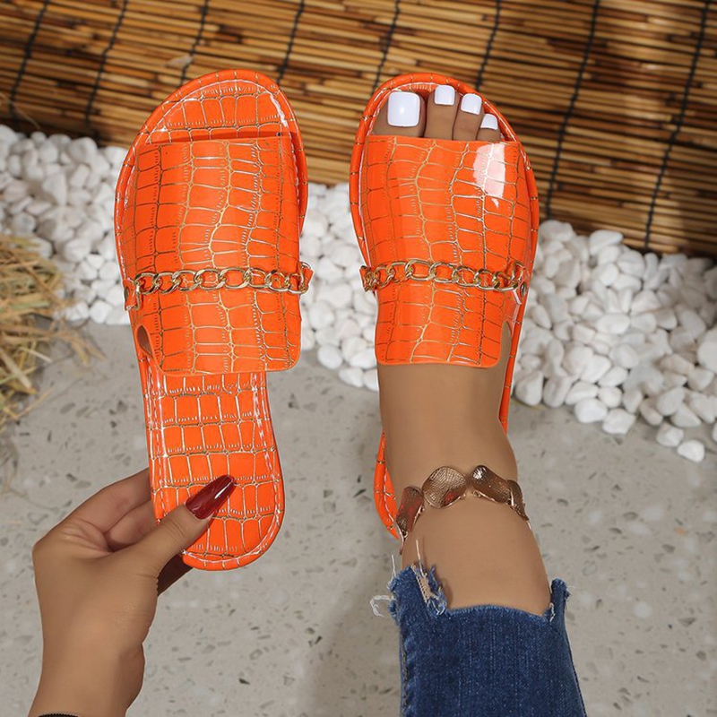 Women's Glitter Gold Slippers  - Gold Chain Sandal recensione e prezzo