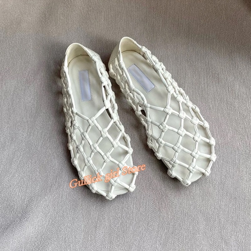 French Woven Mesh Hollow flat  - Women'S Shoes Round Toe recensione e prezzo