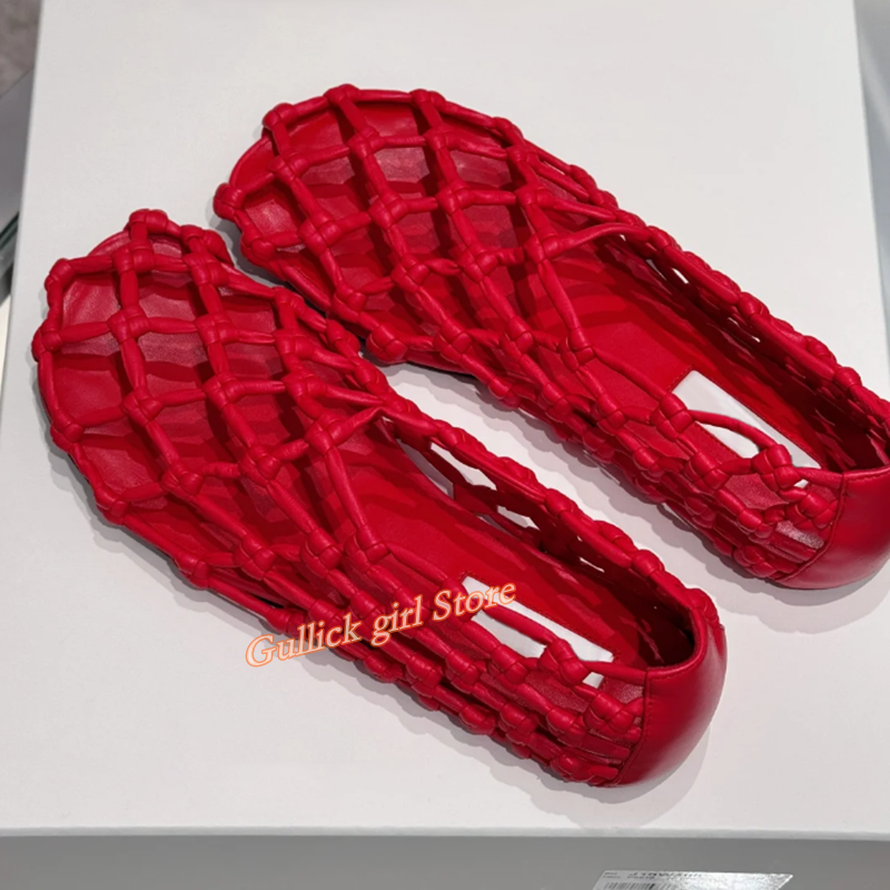 French Woven Mesh Hollow flat  - Women'S Shoes Round Toe recensione e prezzo