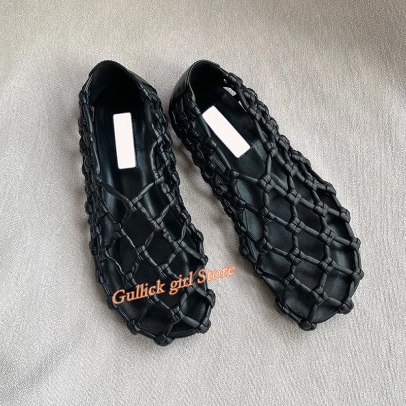 French Woven Mesh Hollow flat  - Women'S Shoes Round Toe recensione e prezzo