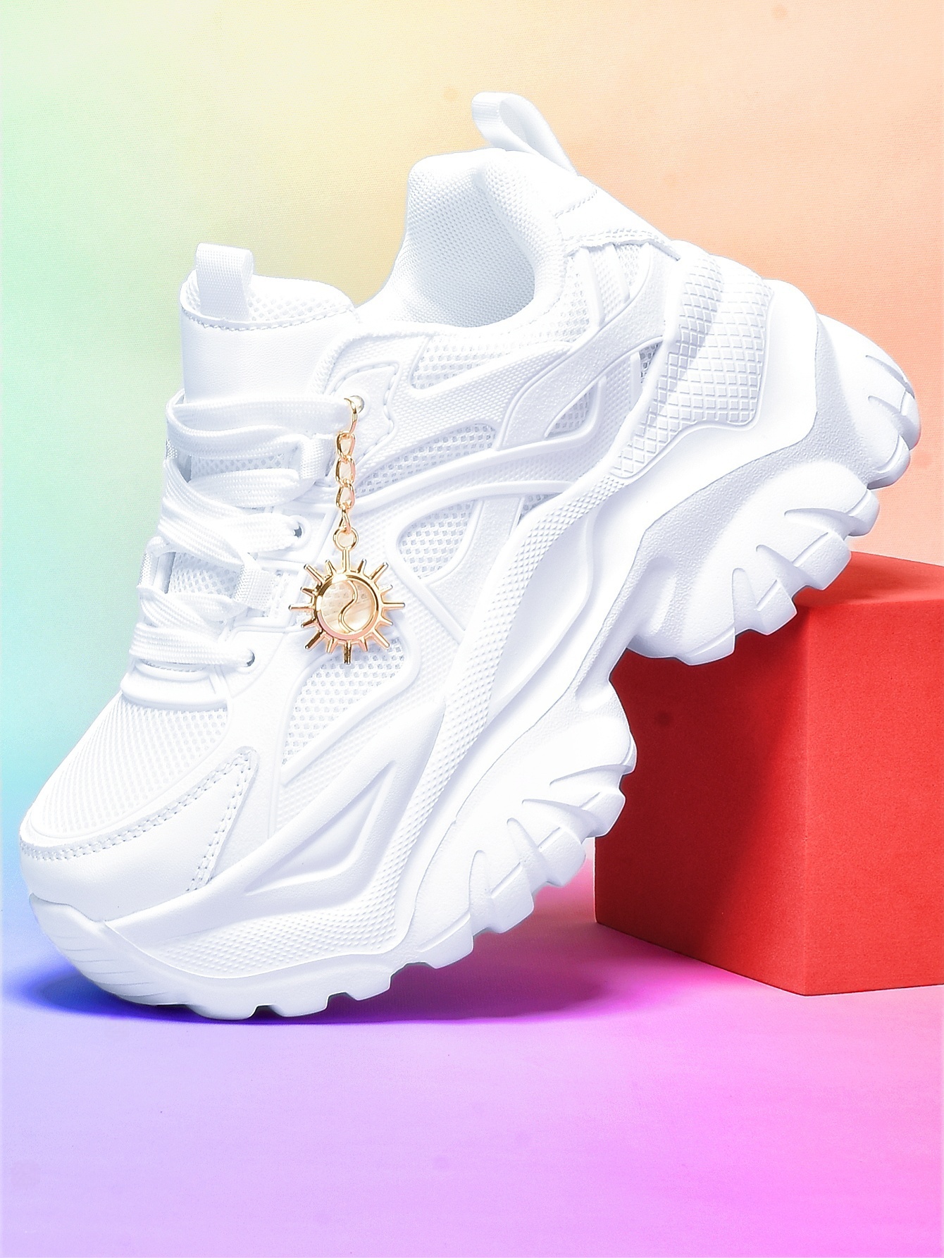 Women's Lightweight 7cm Beige  - Gold Chain Sandal recensione e prezzo