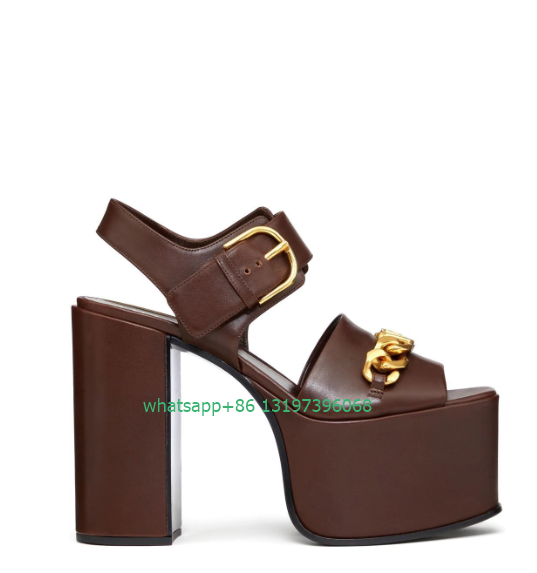 Lady gold chain buckle design  - Gold Chain Sandal recensione e prezzo