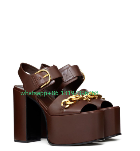 Lady gold chain buckle design  - Gold Chain Sandal recensione e prezzo