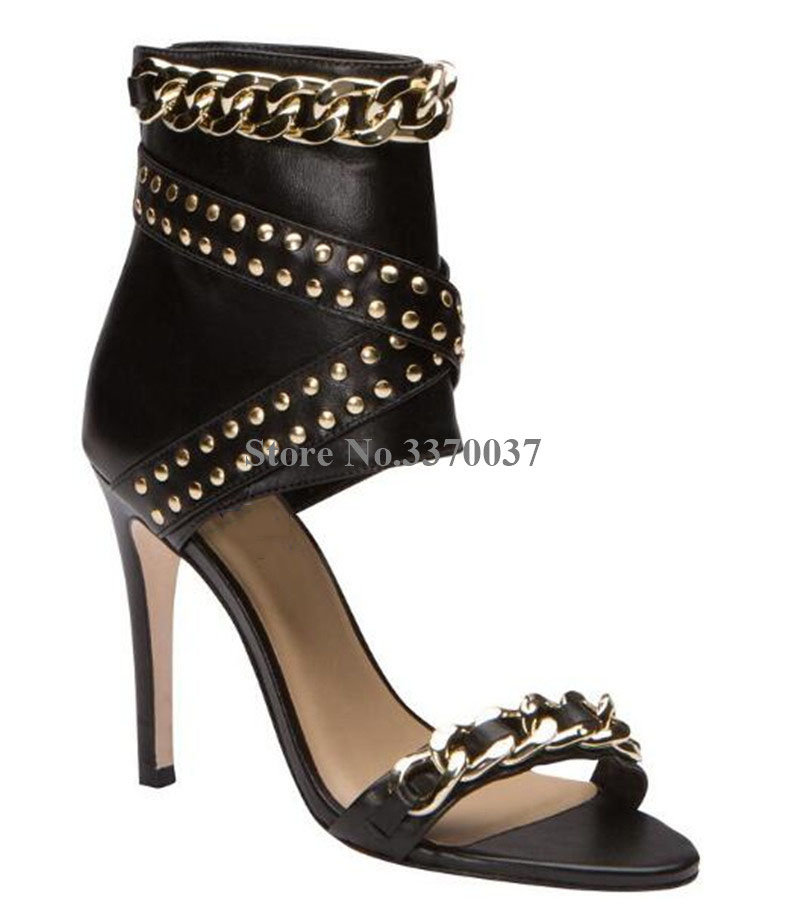 Western Fashion Women Open Toe - Gold Chain Sandal recensione e prezzo