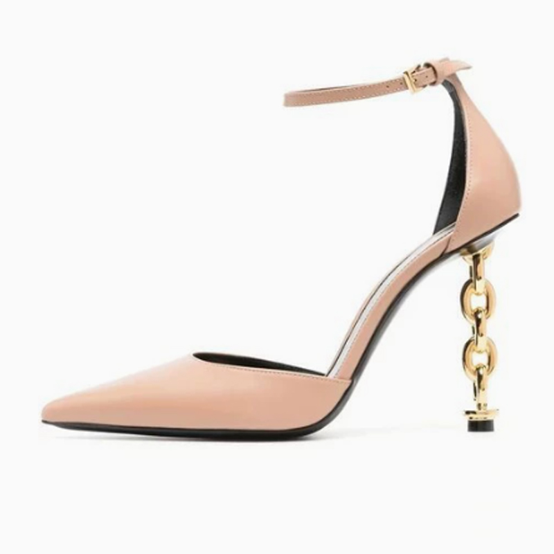 Sexy Gold Chain Heel Pointed T - Gold Chain Sandal recensione e prezzo