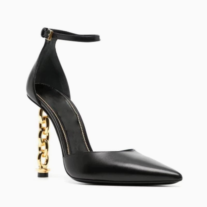 Sexy Gold Chain Heel Pointed T - Gold Chain Sandal recensione e prezzo