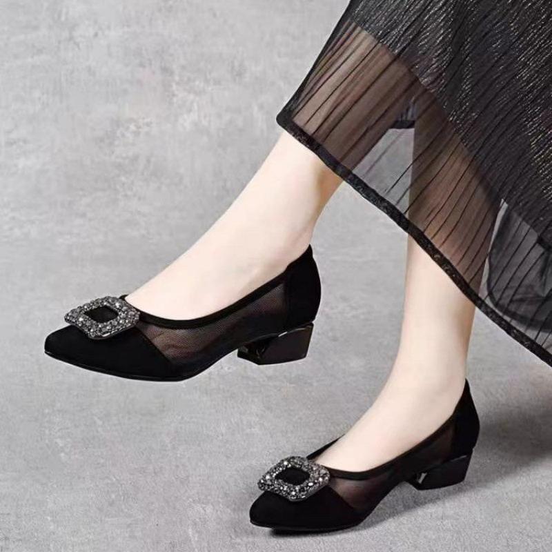 Elegant Pointed Toe Mesh Block - Women'S Shoes In Fashion recensione e prezzo