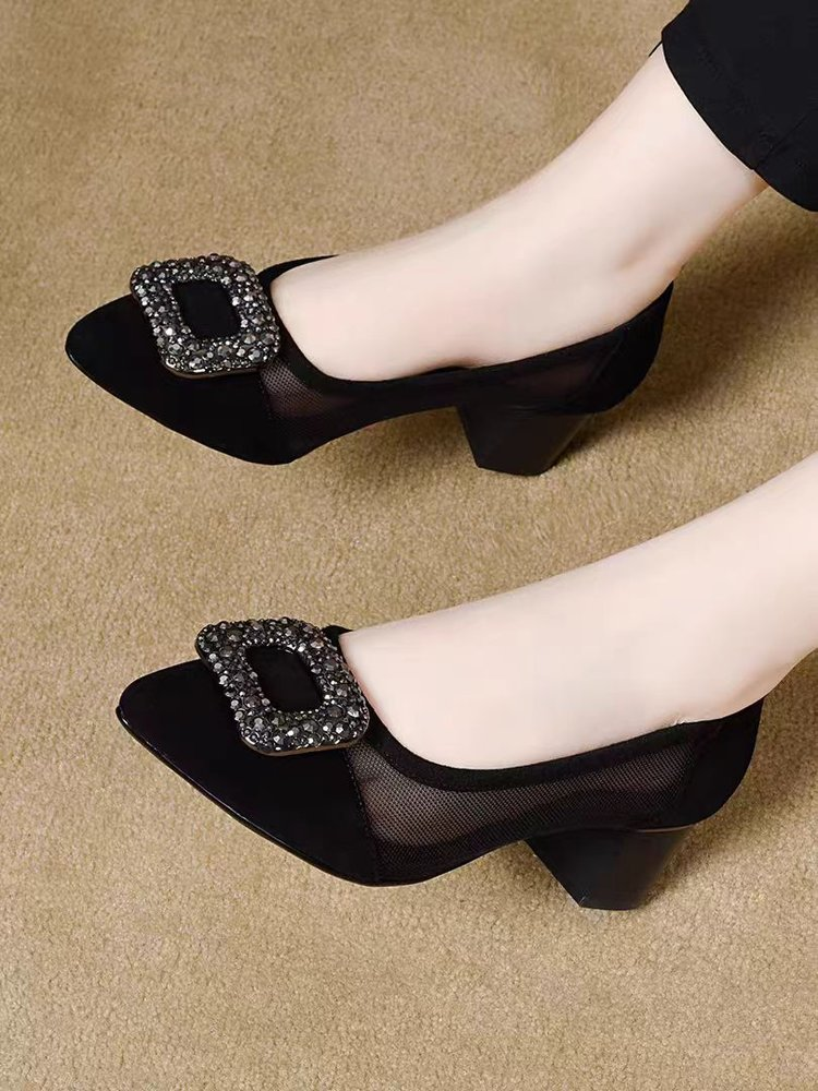 Elegant Pointed Toe Mesh Block - Women'S Shoes In Fashion recensione e prezzo