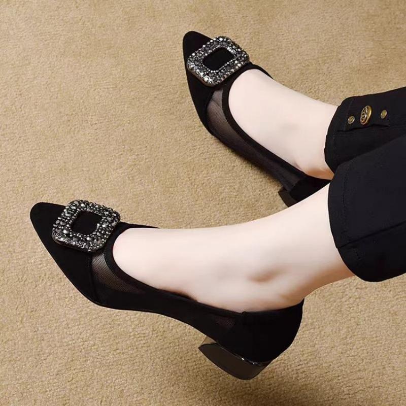 Elegant Pointed Toe Mesh Block - Women'S Shoes In Fashion recensione e prezzo